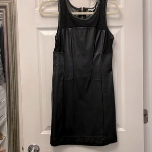 Buffalo David Bitton black faux leather dress, super sexy size S petite
